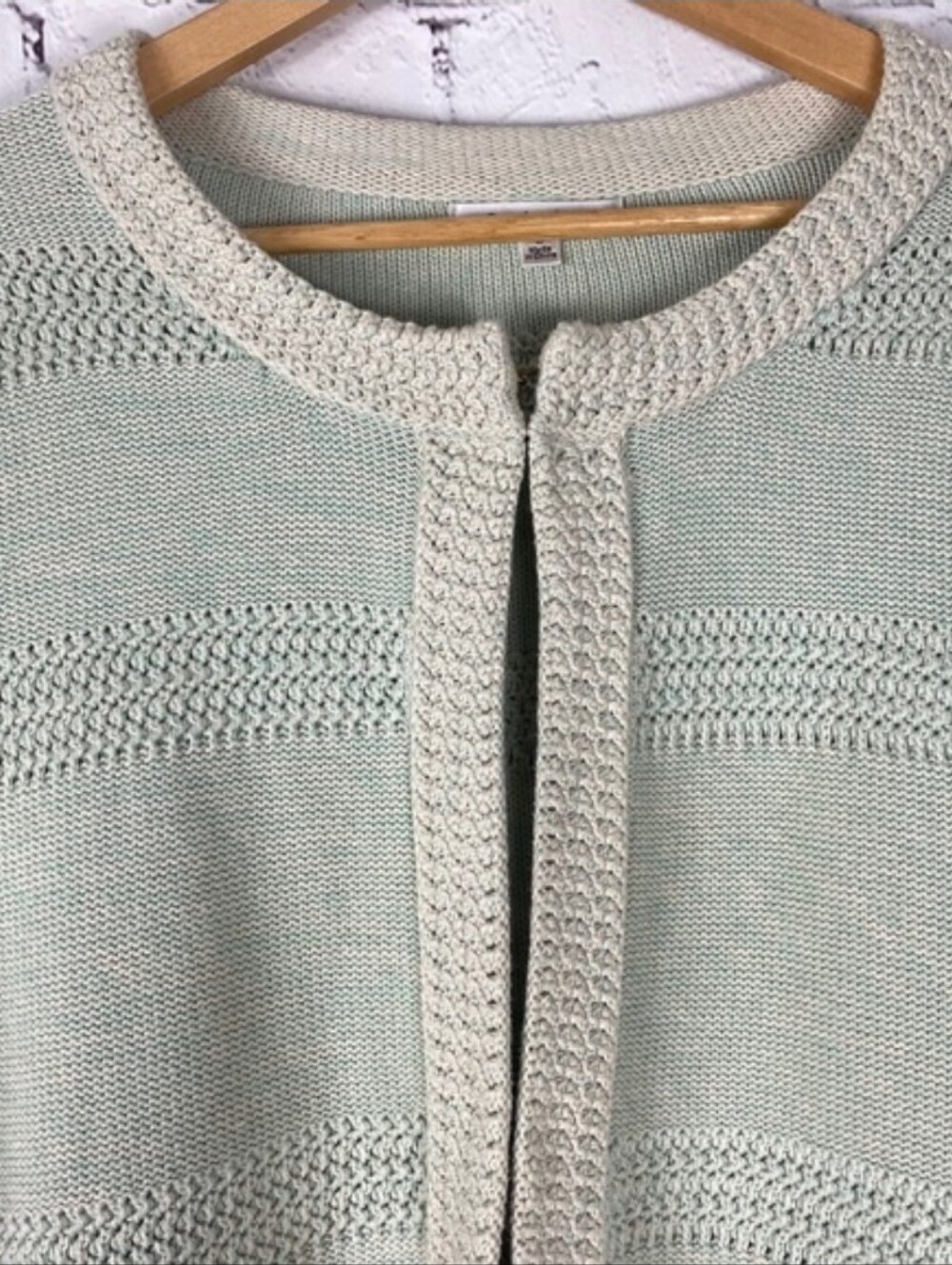 ā¢HOLD FOR KRISTIN⢠Society Sweater #203 Cardigan Boxy Style Hook/Eye Sz LG EUC - Picture 3 of 12